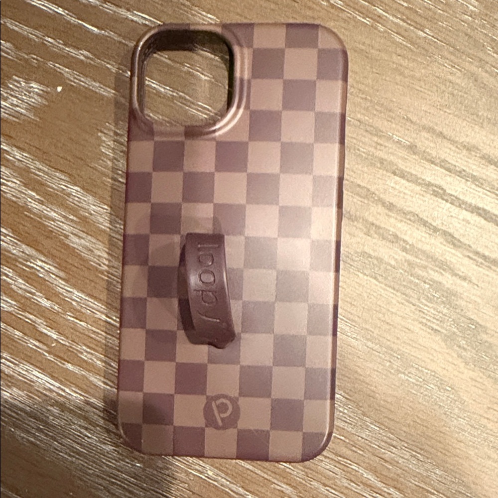 Loopy Case Checkered Phone Case - Brown and Tan